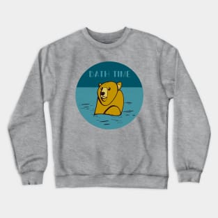 Bear bath time Crewneck Sweatshirt